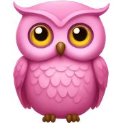 Pink owl sticker
