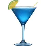 blue cocktail sticker