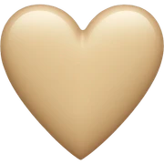Beige heart sticker