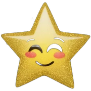 glitter stars sticker