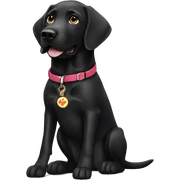 Black Labrador service dog sticker