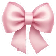 light pink ribbon bow sticker
