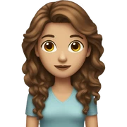 brown hair girl sticker