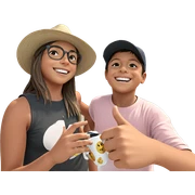 smiling girl and boy outdoors sticker
