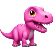 Pink dinosaur sticker