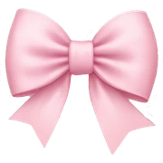light pink bow on light pink bow sticker