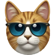 Cat with sunglasses sticker
