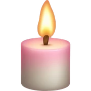 light pink candle sticker