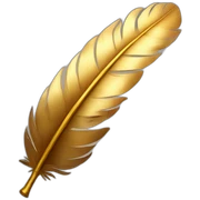 The golden feather sticker