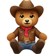 Teddy bear wearing cowgirl boots sticker