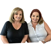 two girls smiling together sticker