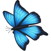 blue butterfly  sticker