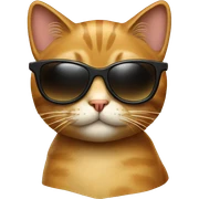 Cat with sunglasses sticker