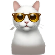 Cat with sunglasses sticker