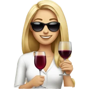 White girl wearing sunglasses holding a glass of wine  sticker