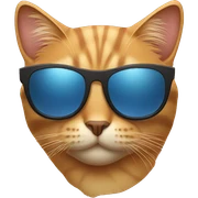 Cat with sunglasses sticker
