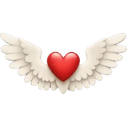 Heart with wings sticker