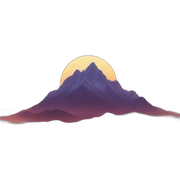 mountain sunset sticker