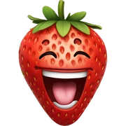 strawberry laughing  sticker