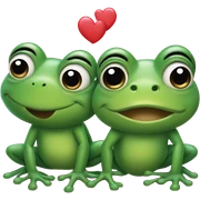 two frogs in love sticker