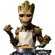 Groot cooking sticker