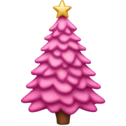 Pink Christmas tree sticker