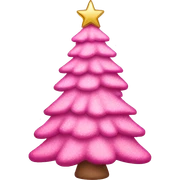 Pink Christmas tree sticker