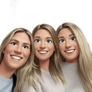 smiling girls with blue eyes sticker