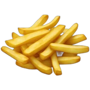 Plates of french fries plantain sticker