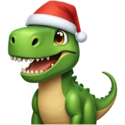 Dinosaurio navideño sticker