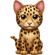 cat with leopard print sticker