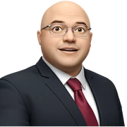 bald man in formal attire sticker