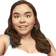 smiling girl with brown hair sticker