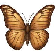 brown butterfly sticker