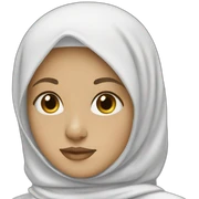 white hijab sticker