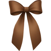 Brown bow sticker