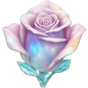 Opal crystal rose flower sticker