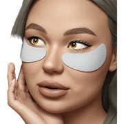 masked girl portrait gray backdrop sticker
