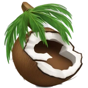 Coconut with eagle claws sticker