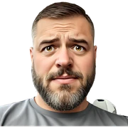 male portrait with beard sticker