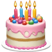 Birthday cake sticker