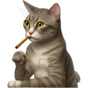 cat smoking sticker