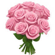 Bouquet of pink roses￼ sticker