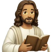 Jesus Christ holding bible  sticker