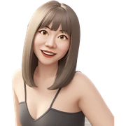 smiling girl by bookshelf sticker