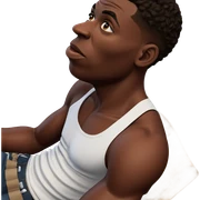 dark-skinned boy portrait sticker