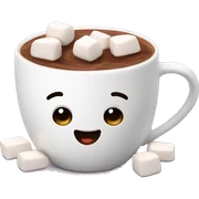 Hot chocolate with marshmallows  sticker