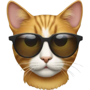 Cat with sunglasses sticker