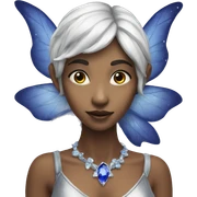 Fairy with sapphires and silver sticker