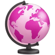 Pink globe  sticker